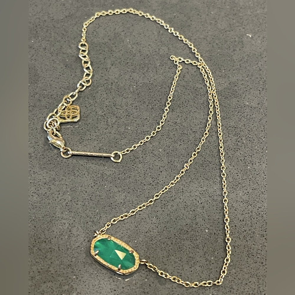 Kendra Scott Elisa Pendant Necklace | Emerald